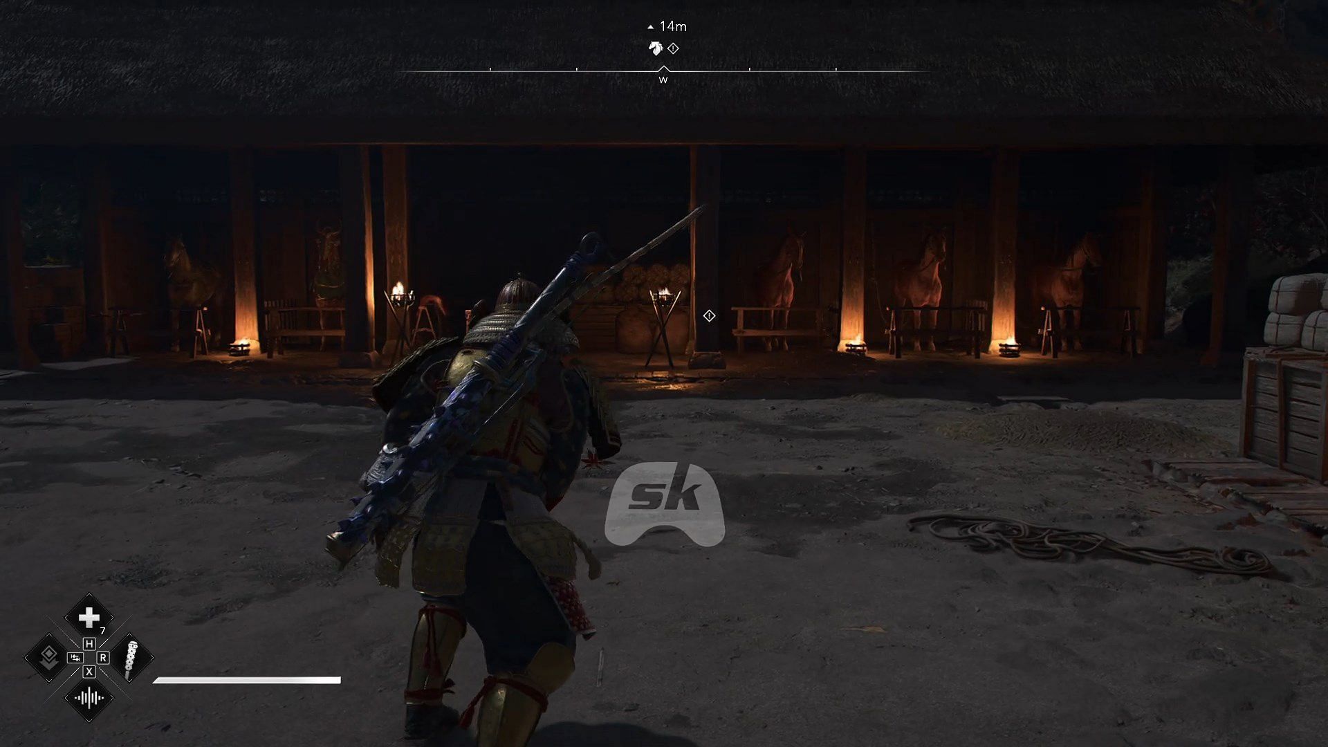 Go near the stable and choose to wait (Image via Sportskeeda Gaming // Ubisoft)